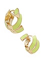 view 1 of 2 BRINCOS BELEN in Neon Green