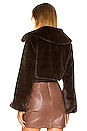 view 3 of 4 Cleobella Cropped Faux Fur Jacket in Chocolate Brown