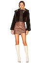 view 4 of 4 Cleobella Cropped Faux Fur Jacket in Chocolate Brown