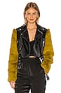view 1 of 4 Florencia Moto Jacket in Black & Olive