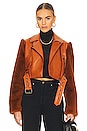 view 1 of 5 Florencia Moto Jacket in Caramel