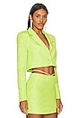 view 2 of 4 Hannah Cropped Blazer in Apple Green