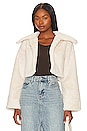 view 1 of 5 Cleobella Cropped Faux Fur Jacket in Ivory