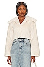 view 2 of 5 Cleobella Cropped Faux Fur Jacket in Ivory