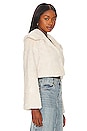 view 3 of 5 Cleobella Cropped Faux Fur Jacket in Ivory