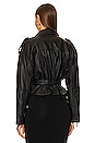 view 3 of 4 Ambrosia Leather Moto Jacket in Black