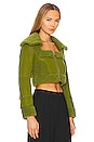 view 2 of 4 Odalis Faux Leather Jacket in Moss Green
