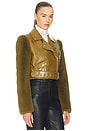 view 2 of 4 Florencia Moto Jacket in Olive Green