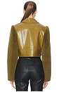 view 3 of 4 Florencia Moto Jacket in Olive Green