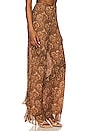 view 2 of 4 Lilia Ruffle Pant in Brown Paisley