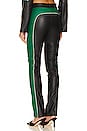 view 3 of 4 Biker Leather Pants in Green & Black