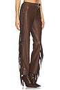 view 2 of 6 Iza Faux Leather Pant in Chocolate Brown