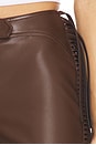 view 6 of 6 Iza Faux Leather Pant in Chocolate Brown