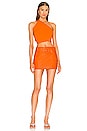 view 4 of 4 Bea Leather Mini Skirt in Orange