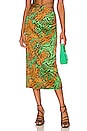 view 1 of 4 Loreno Midi Skirt in Jungle Green Leopard