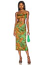 view 4 of 4 Loreno Midi Skirt in Jungle Green Leopard