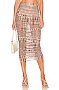 view 1 of 4 Kelly Maxi Skirt in Brown Houndstooth