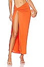 view 1 of 4 Claire Midi Skirt in Sunset Orange