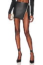 view 1 of 6 Dana Mini Leather Skirt in Black
