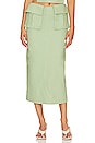 view 1 of 4 Rousseau Midi Skirt in Sage Green