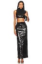 view 4 of 5 Venning Sequin Maxi Skirt in Black