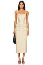 view 4 of 4 Rousseau Midi Skirt in Sand