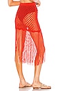 view 3 of 4 Ipanema Crochet Skirt in Coral Red