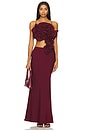 view 5 of 6 Hera Maxi Skirt in Oxblood Red