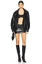 view 5 of 6 Roz Faux Leather Mini Skirt in Black