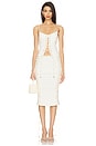 view 5 of 6 Yasmina Midi Skirt in Cream White