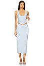 view 5 of 6 Lotta Midi Skirt in Barely Blue