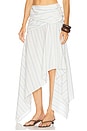 view 3 of 6 Teagan Skirt in Blue And White Stripes