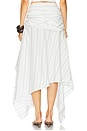 view 4 of 6 Teagan Skirt in Blue And White Stripes