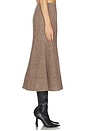 view 3 of 6 Sidonia Midi Skirt in Herringbone Taupe