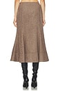 view 4 of 6 Sidonia Midi Skirt in Herringbone Taupe