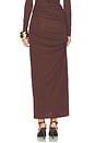 view 4 of 6 Nia Maxi Skirt in Chocolate Brown