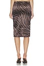 view 4 of 6 FALDA SELENA in Brown Zebra