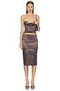 view 5 of 6 FALDA SELENA in Brown Zebra