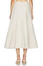 view 4 of 6 Malena Linen Midi Skirt in Tan