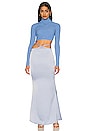 view 4 of 4 Jaida Maxi Skirt in Dusty Blue