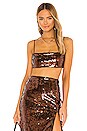 view 1 of 5 Ava Crop Top in Chocolate