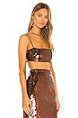 view 2 of 5 Ava Crop Top in Chocolate