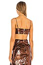 view 3 of 5 Ava Crop Top in Chocolate
