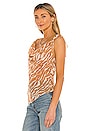 view 3 of 5 Tati Cowl Cami in Brown Zebra