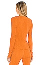 view 3 of 4 Tais Long Sleeve Top in Sunset Orange