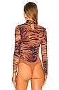view 4 of 5 Lara Bodysuit in Black Tiger Stripe