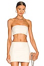 view 1 of 4 Leather Tube Top in White