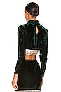 view 3 of 5 Aliah Cropped Top in Emerald Green