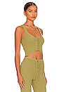 view 2 of 4 Artemis Lace Up Knit Top in Rosemary Green