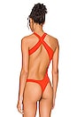 view 5 of 6 Lexi Bodysuit in Mandarin Red